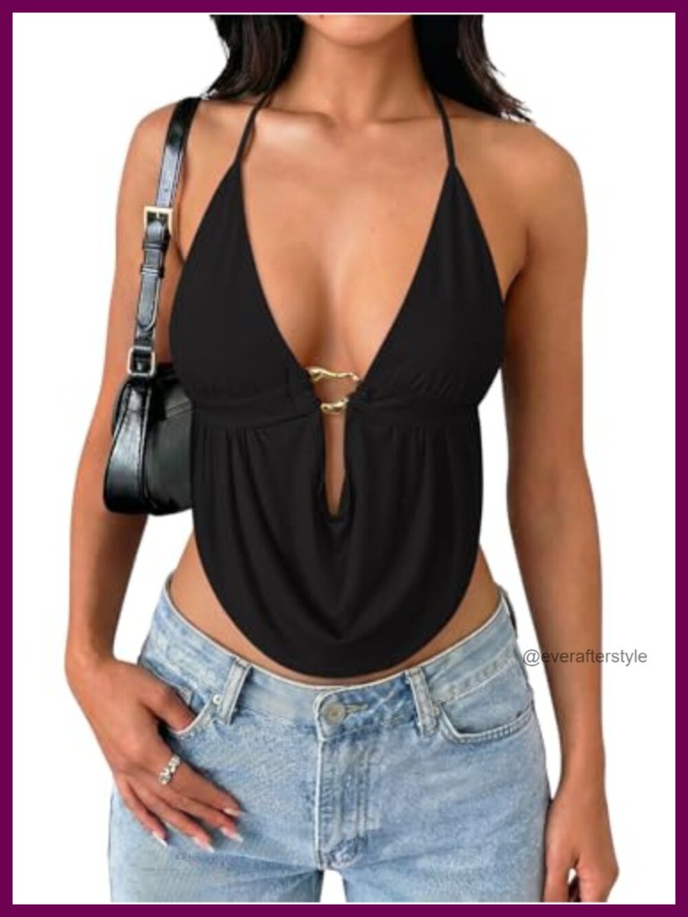 Women's Sexy Halter Cowl Neck Open Back Double Lined Viscose Spandex Tank Top